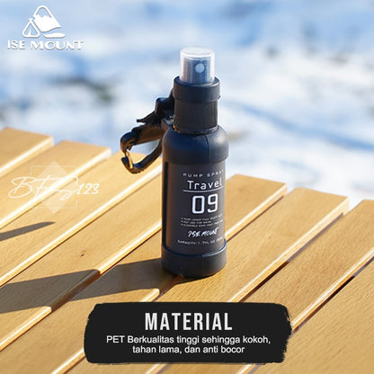 Botol Spray Traveling Free Case Botol Hook Carabinner Kapasitas 50 Ml ISE Mount