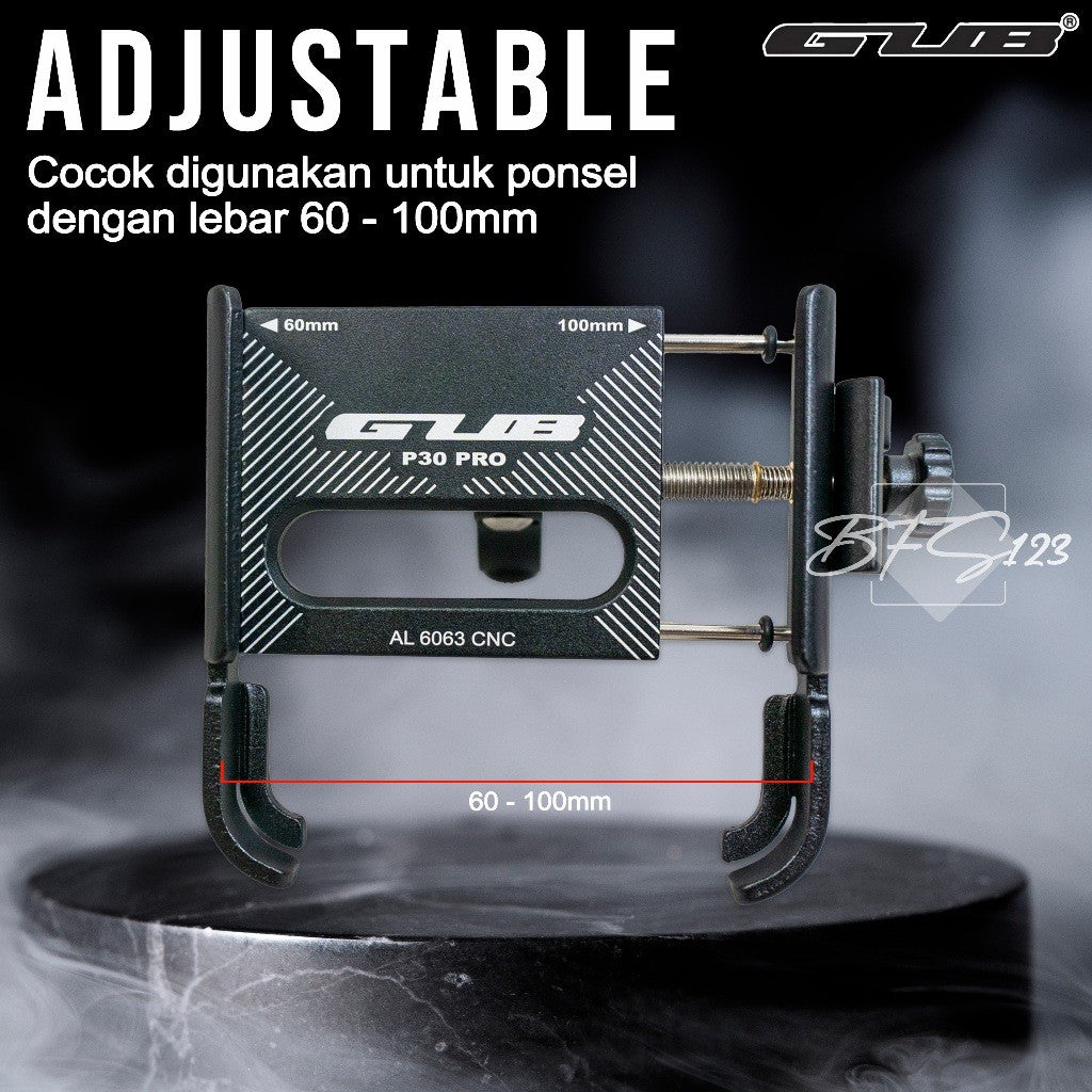 GUB P30 PRO NEW Quick Release Phone Holder HP Dudukan Ponsel Motor Sepeda Aluminium Aloy