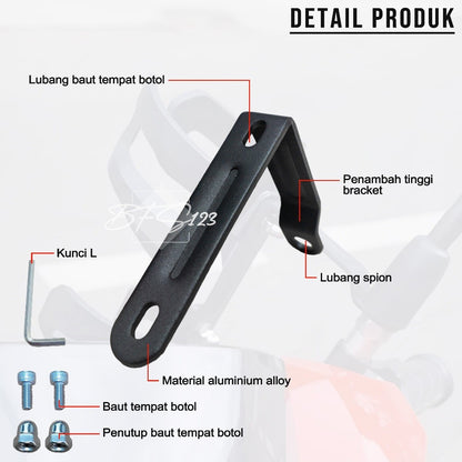 Bracket Spion Holder Botol Minum Motor Only Bracket Aluminium Aloy Bracket Bottle Holder