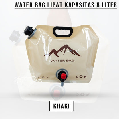 Water Bag 8 Liter Kantong Air Minum Lipat Portable Camping Hiking Wadah Air Outdoor