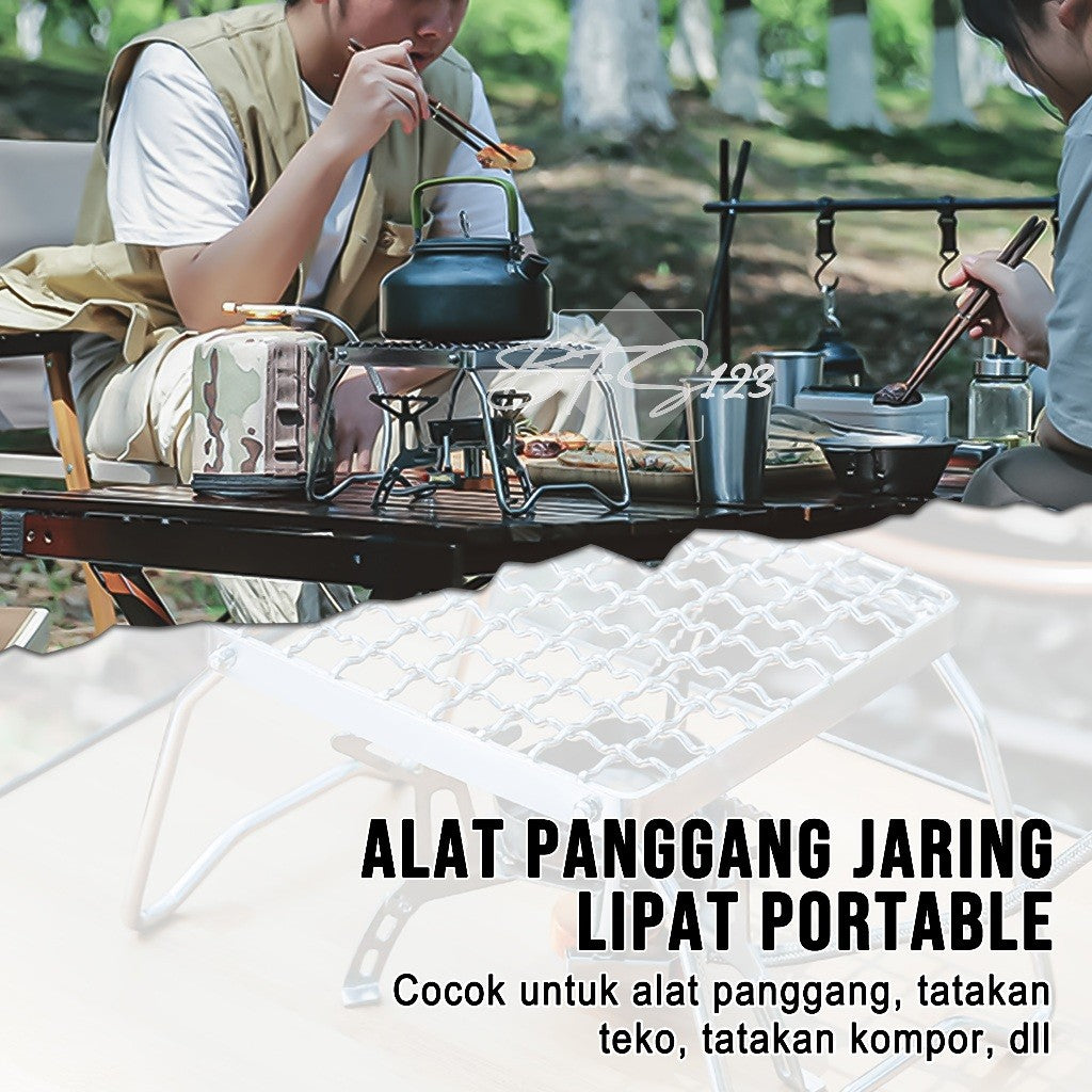 Alat Panggang Lipat BBQ Grill Kompor Camping Portable Stainless Steel