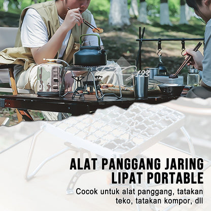 Alat Panggang Lipat BBQ Grill Kompor Camping Portable Stainless Steel
