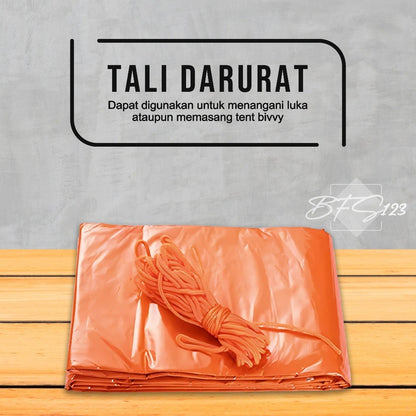 Emergency Tent Bivvy Aluminium Foil 240 cm x 150 cm Emergency Blanket Termal Survival