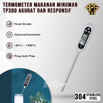 Termometer Suhu Makanan Minuman TP300 Digital Food Thermometer Pengukur Suhu