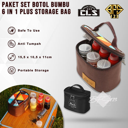Cls Paket Botol Bumbu Set 6 In 1 Oxford Cloth Storage Bag Campervan Outdoor