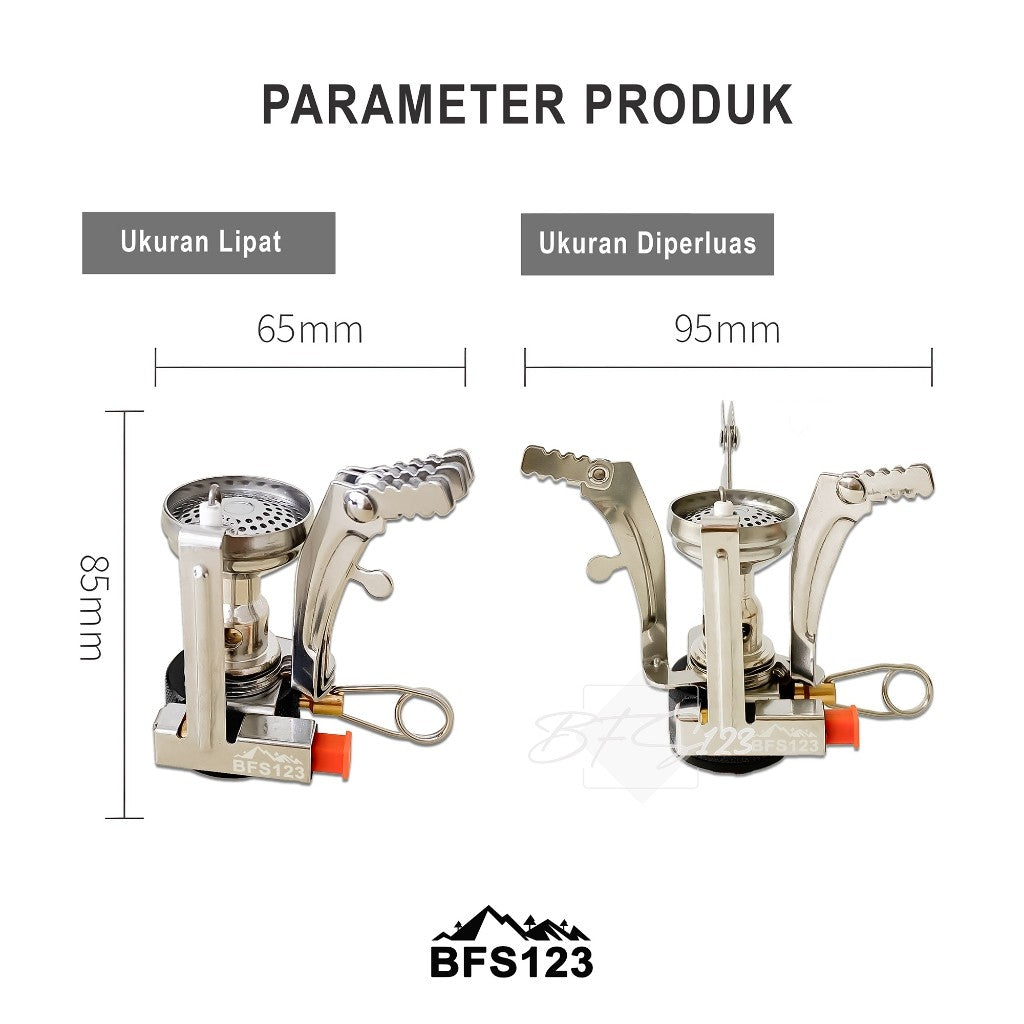 BFS123 Kompor Ultralight Api Kecil + Adaptor Diameter 3 Cm