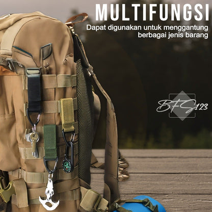Carabinner Nylon Webbing Gantungan Hook Carabiner Belt Portable