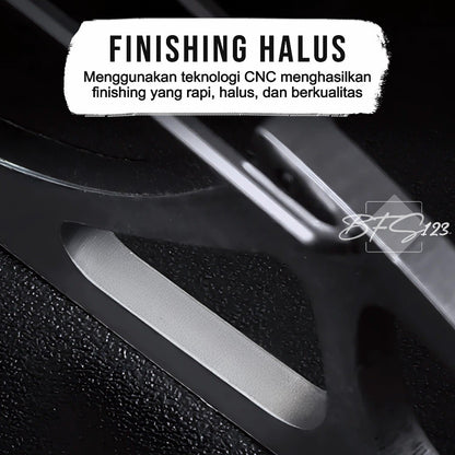 BFS123 Carabiner Stainless Steel Key Chain Clip Plus Ring Bulat Hook Buckle Gantungan Carabiner Multifungsi