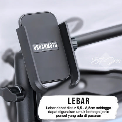 Phone Holder URBANMOTO V3 Holder HP Motor Bracket Spion Stang 360 Rotate Alumunium