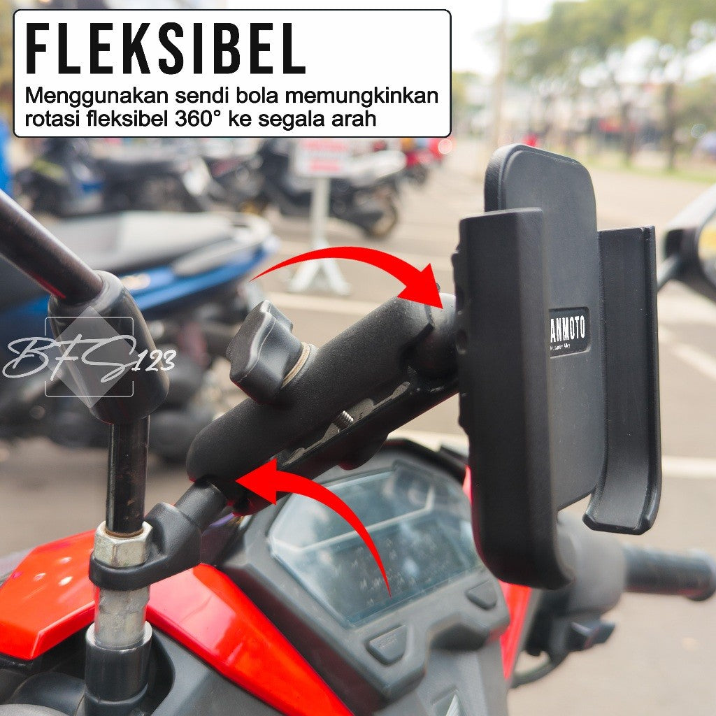 Phone Holder URBANMOTO V3 Holder HP Motor Bracket Spion Stang 360 Rotate Alumunium