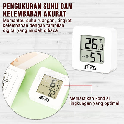 BFS123 Termometer Ruangan Digital Mini Hygrometer Suhu Ruangan