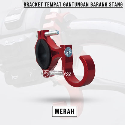 Bracket Tempat Gantungan Kait Hook Cantolan Barang Stang Motor Sepeda Aluminium Aloy