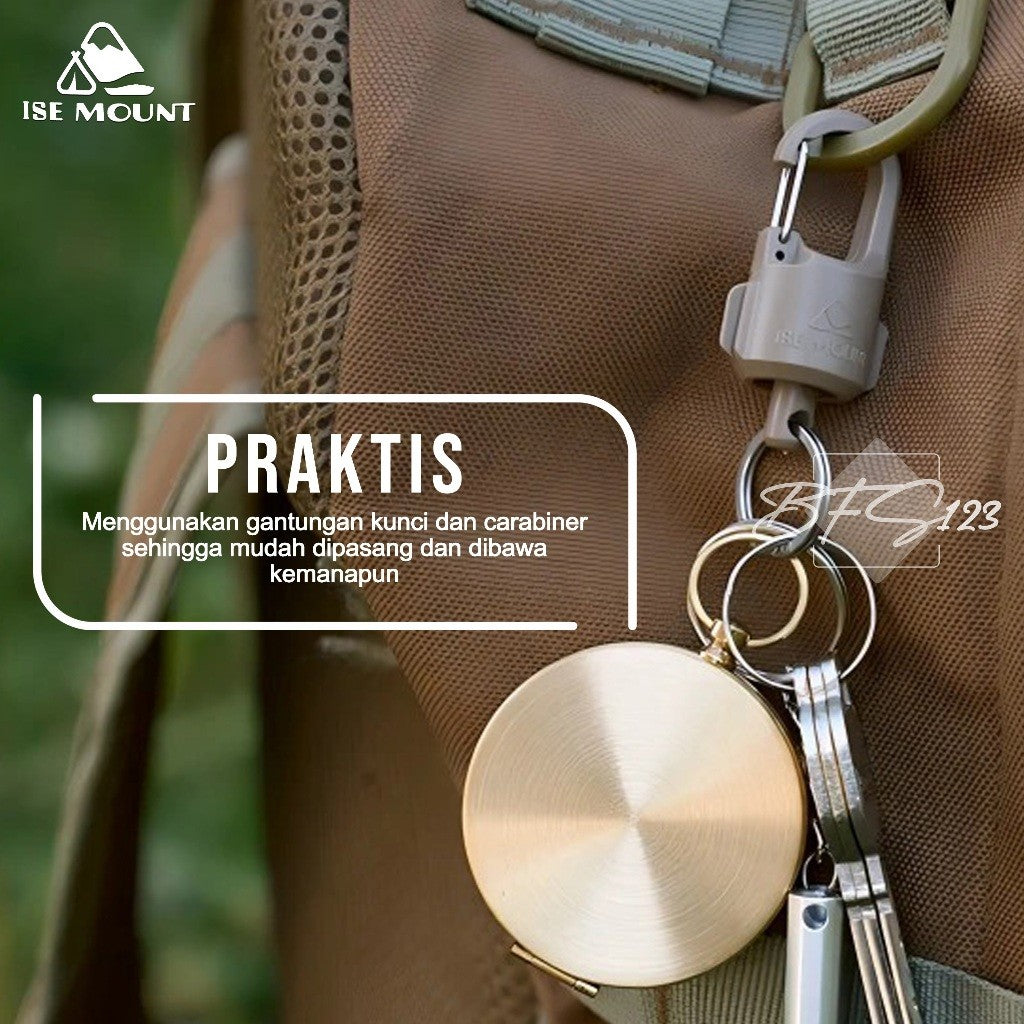 ISE Mount Gantungan Kunci Magnetic Carabiner Quick Release Gantungan Barang Strong Magnet Hook