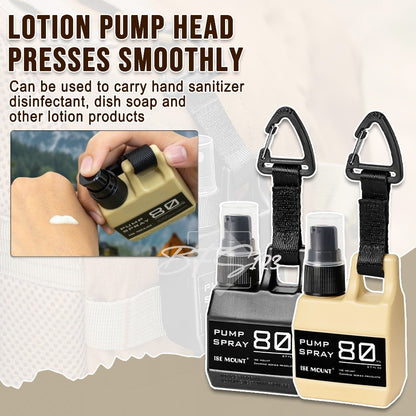 Botol Pump Spray Lotion Handsanitizer Camping Hiking Hook Carabiner Ise Mount