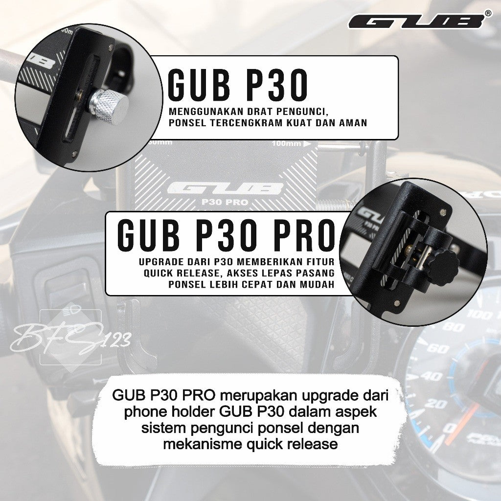 GUB P30 / GUB P30 PRO Original Holder Handphone Dudukan Ponsel Aluminium Aloy