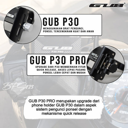GUB P30 / GUB P30 PRO Original Holder Handphone Dudukan Ponsel Aluminium Aloy