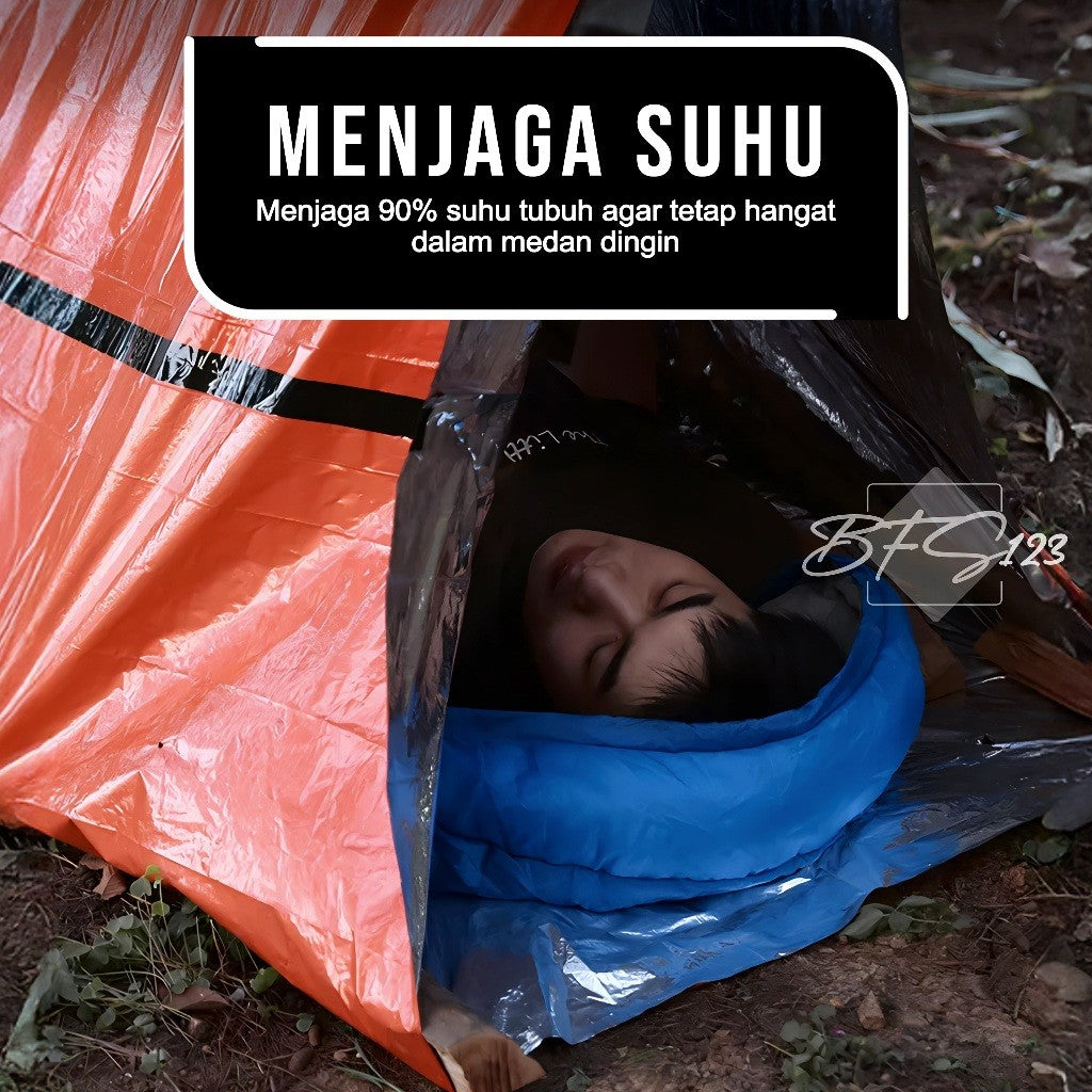 Emergency Tent Bivvy Aluminium Foil 240 cm x 150 cm Emergency Blanket Termal Survival