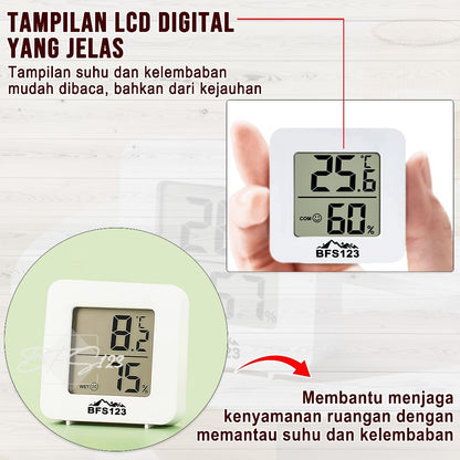BFS123 Termometer Ruangan Digital Mini Hygrometer Suhu Ruangan
