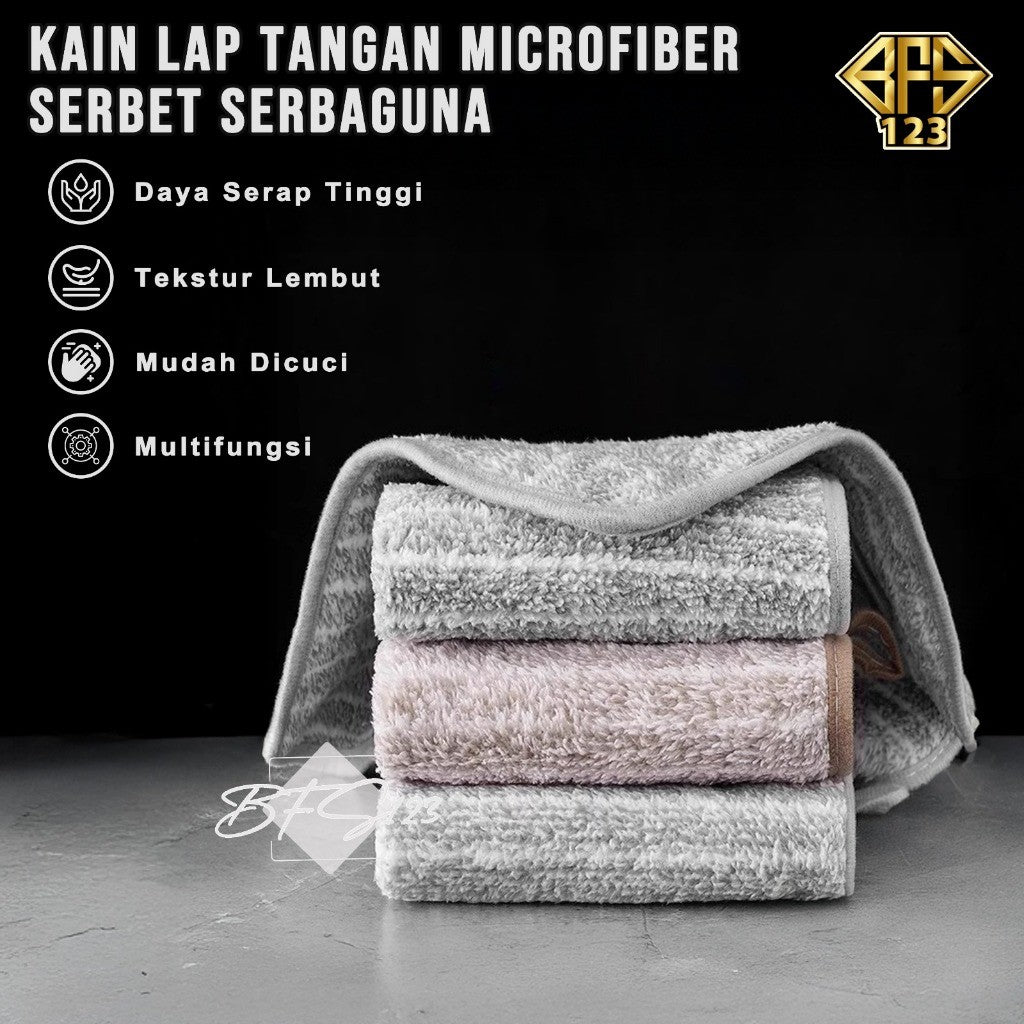 Hand Towel Microfiber Lap Tangan Gantung Serbet Kain Lap Dapur Serbaguna