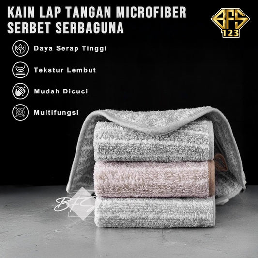 Hand Towel Microfiber Lap Tangan Gantung Serbet Kain Lap Dapur Serbaguna