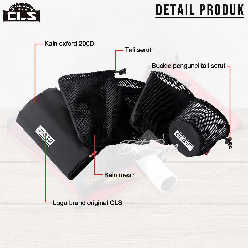 Paket 5 Pcs Mesh Bag Tas Penyimpanan Baju Alat Mandi Travelling Kompor Camping Oxford 200D