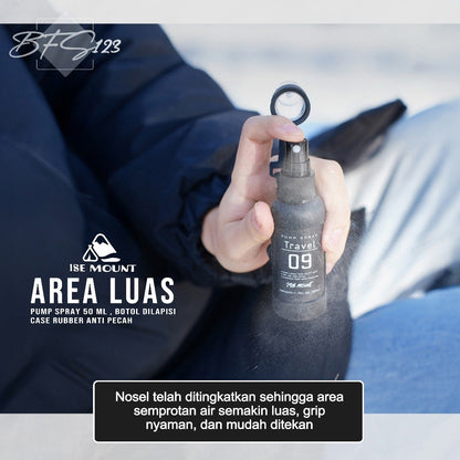 Botol Spray Traveling Free Case Botol Hook Carabinner Kapasitas 50 Ml ISE Mount