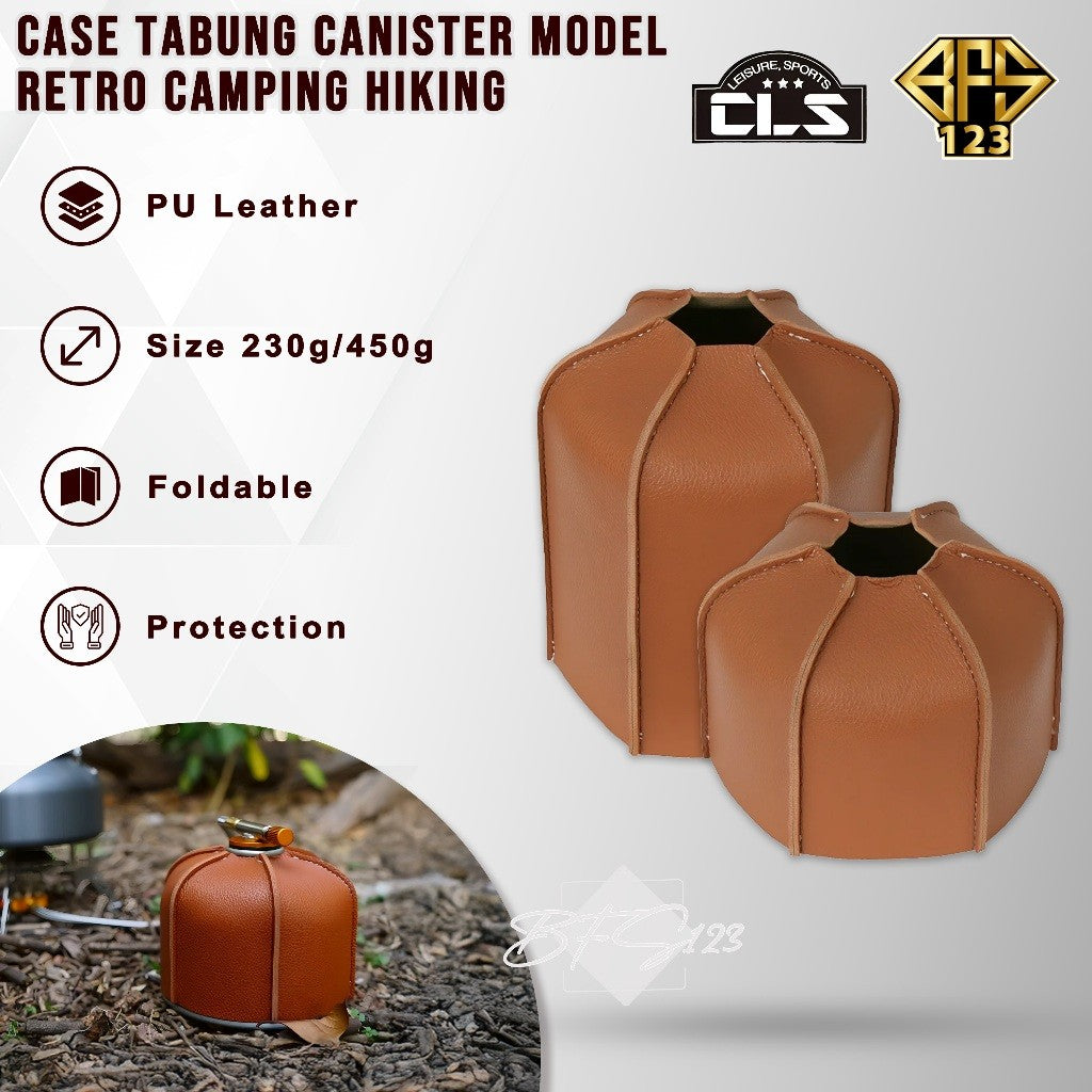 Cover Tabung Gas Canister Pelindung Anti Gores Model Retro Kapasitas 230 gr 450 gr Camping Hiking