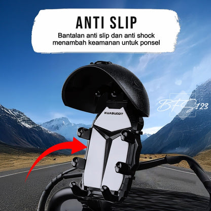 KUASUOOT Holder Hp Motor Model Helm Sun Cover Pelindung Matahari Hujan Anti Guncang EVA Soft Pad