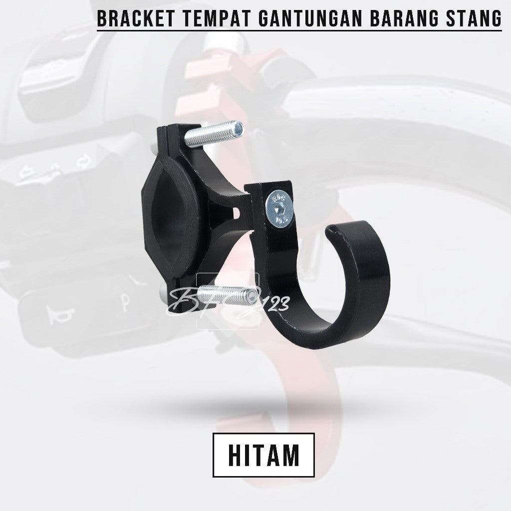 Bracket Tempat Gantungan Kait Hook Cantolan Barang Stang Motor Sepeda Aluminium Aloy