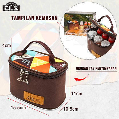 Cls Paket Botol Bumbu Set 6 In 1 Oxford Cloth Storage Bag Campervan Outdoor