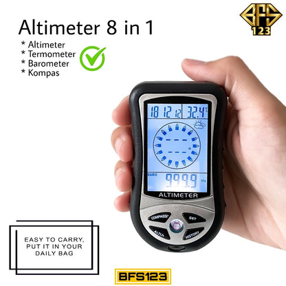 Altimeter Digital 8 in 1 outdoor,kompas,termometer,barometer