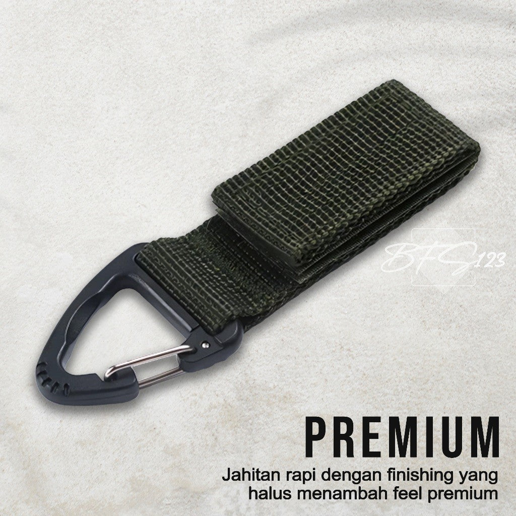 Carabinner Nylon Webbing Gantungan Hook Carabiner Belt Portable