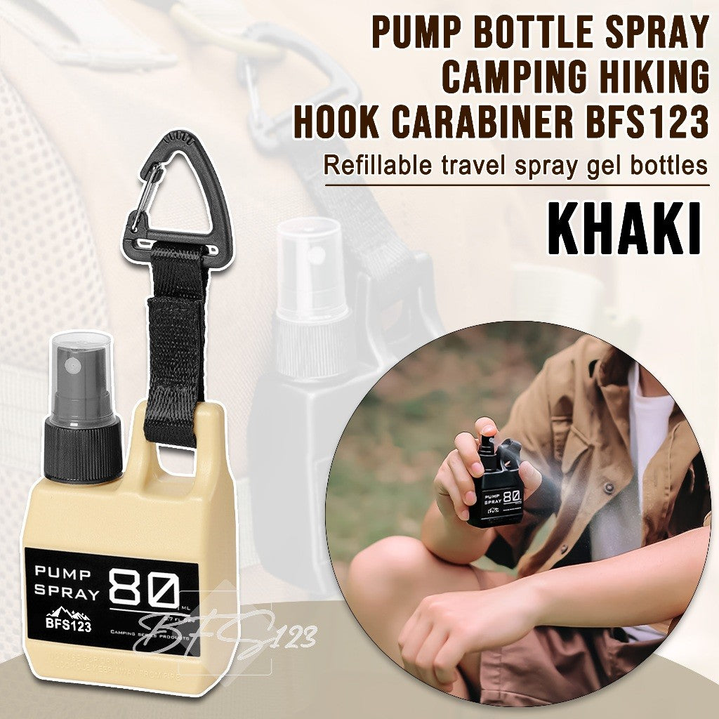 BFS123 Botol Pump Spray Lotion Handsanitizer Camping Hiking Hook Carabiner