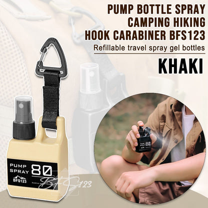 BFS123 Botol Pump Spray Lotion Handsanitizer Camping Hiking Hook Carabiner