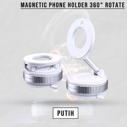 Magnetic Car Phone Holder Vaccum Suction Cup iPhone 360 Rotate Stand Holder Mobil Kaca Meja Dinding