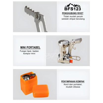 BFS123 Kompor Ultralight Api Kecil + Adaptor Diameter 3 Cm