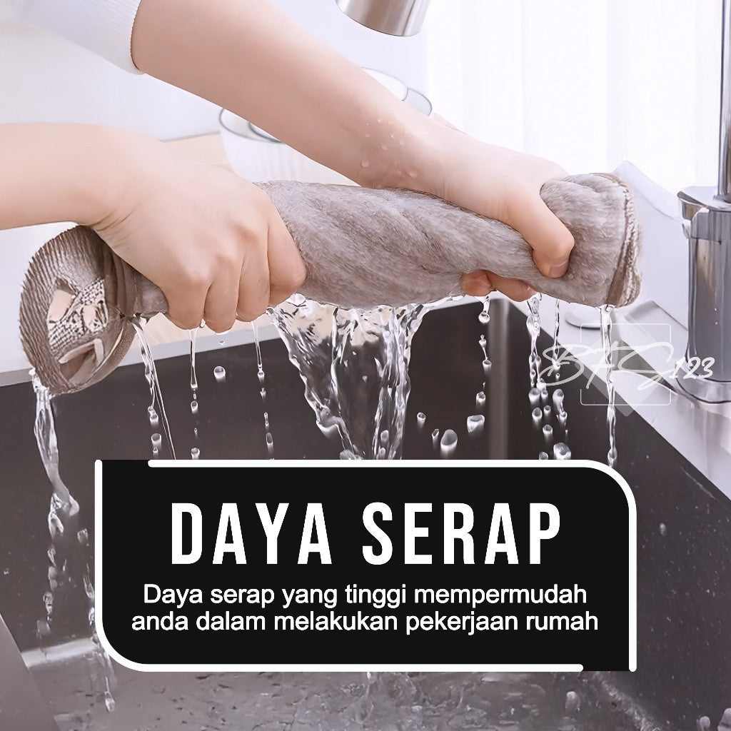 Hand Towel Microfiber Lap Tangan Gantung Serbet Kain Lap Dapur Serbaguna