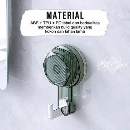 Gantungan Dinding Suction Putar Gantungan Hisap Magic Hook Kamar Mandi Dapur Serbaguna