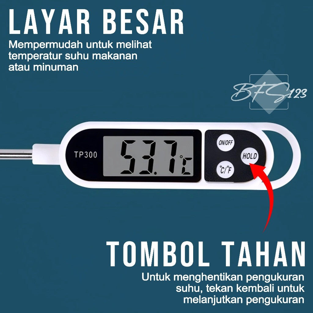 Termometer Suhu Makanan Minuman TP300 Digital Food Thermometer Pengukur Suhu