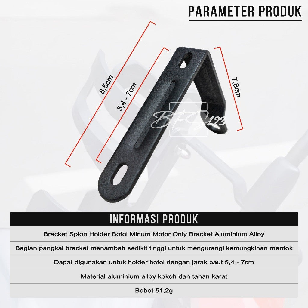 Bracket Spion Holder Botol Minum Motor Only Bracket Aluminium Aloy Bracket Bottle Holder