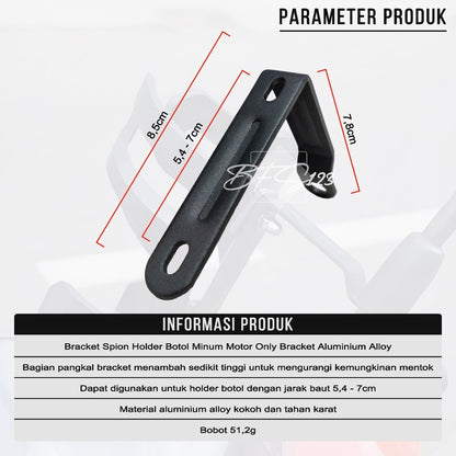 Bracket Spion Holder Botol Minum Motor Only Bracket Aluminium Aloy Bracket Bottle Holder