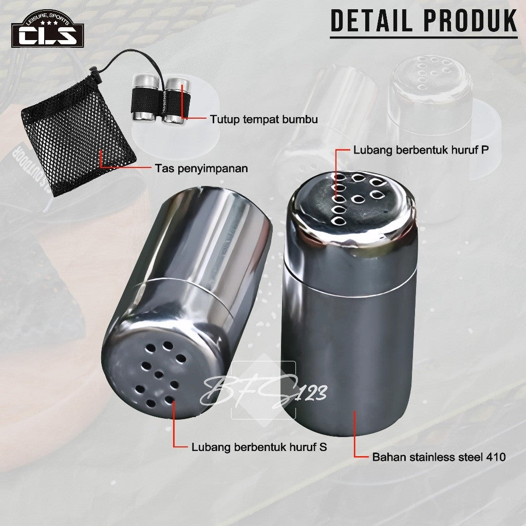 Tempat Bumbu Camping Portable Seasoning 2 Bottle + Storage BAG CLS