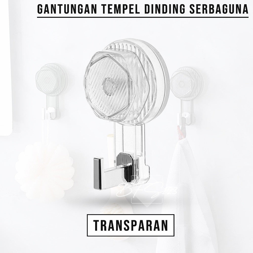 Gantungan Dinding Suction Putar Gantungan Hisap Magic Hook Kamar Mandi Dapur Serbaguna