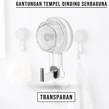 Gantungan Dinding Suction Putar Gantungan Hisap Magic Hook Kamar Mandi Dapur Serbaguna