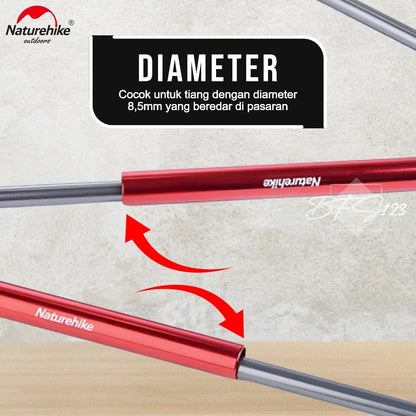 Naturehike Tent Frame Set 4 Pcs Frame Repair Kit NH17A001-W Part Penyambung Frame Tenda Alumunium Aloy