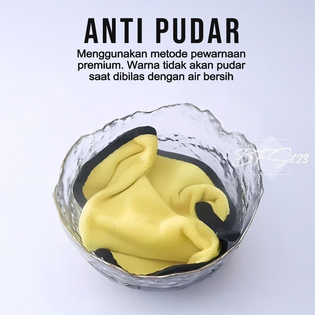 Kain Lap Microfiber Serbaguna Bahan Tebal Yelow Grey Size 30x30Cm 30x40Cm