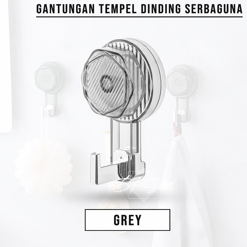 Gantungan Dinding Suction Putar Gantungan Hisap Magic Hook Kamar Mandi Dapur Serbaguna