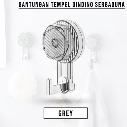 Gantungan Dinding Suction Putar Gantungan Hisap Magic Hook Kamar Mandi Dapur Serbaguna