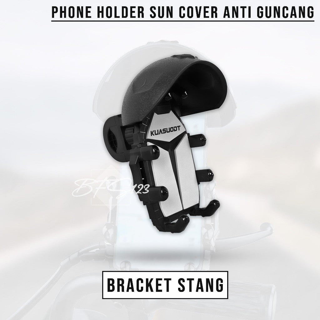 KUASUOOT Holder Hp Motor Model Helm Sun Cover Pelindung Matahari Hujan Anti Guncang EVA Soft Pad