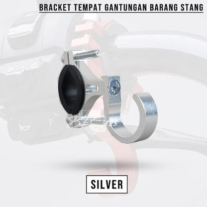 Bracket Tempat Gantungan Kait Hook Cantolan Barang Stang Motor Sepeda Aluminium Aloy